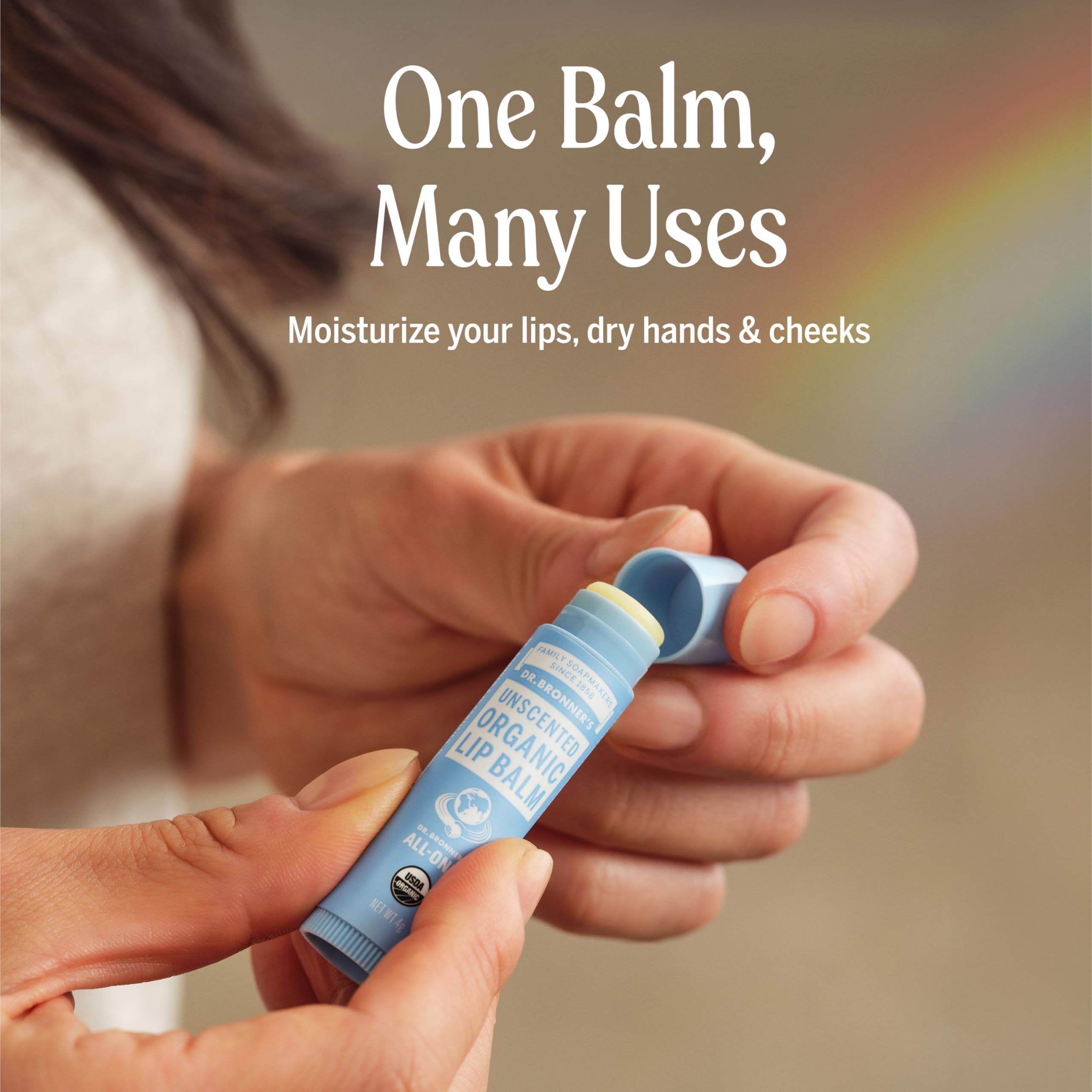 Amazon.com : Dr. Bronner's Organic Lip Balm 6-Pack (.15oz) Natural